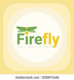 Firefly logo design. Logo vector for your company. Firefly insect vector icon for using it in a logo