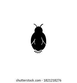 firefly logo icon. Beautiful firefly spread wings and light at the end of the body.