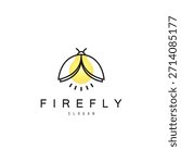 firefly logo illustration design icon vector