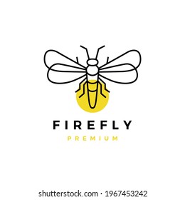 firefly outline logo vector icon illustration