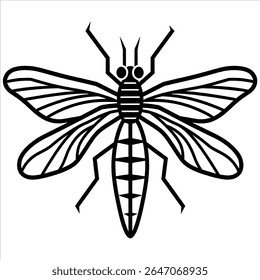 um vetor shilouette firefly preto branco