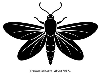 A Firefly Silhouette Vector Illustration