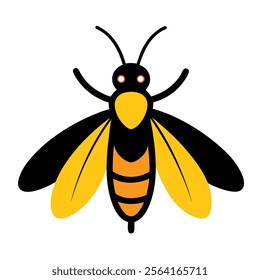 firefly vector art illustration on white background