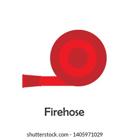 Firehose in cartoon style, marine card for kid, preschool activity for children, vector illustration