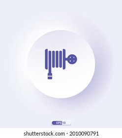 icono de la manguera de fuego. Icono de Comunicación, Navegación, Firma y Símbolo. Contiene iconos como Map con un Pin, Route map, Navigator, Direction y más. Ilustración vectorial.
