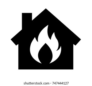 firehouse icon, vector, illustration
