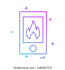 Firei con design vector