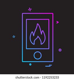 Firei con design vector