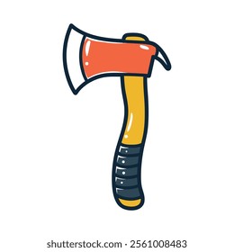 Fireman axe element vector illustration