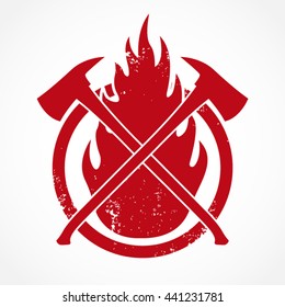 Fireman Axe Symbol / Vector Illustration