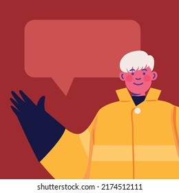 fireman character profession vector design