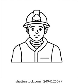 fireman coloring page for kids