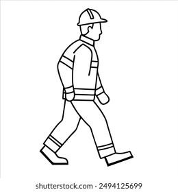 fireman coloring page for kids