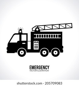 Fireman design over white background, vector illustration