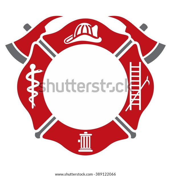 Feuerwehrschild Symbol Der Feuerwehr Logo Vektorgrafik Stock Vektorgrafik Lizenzfrei