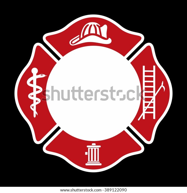 Feuerwehrschild Symbol Der Feuerwehr Logo Vektorillustration Stock Vektorgrafik Lizenzfrei