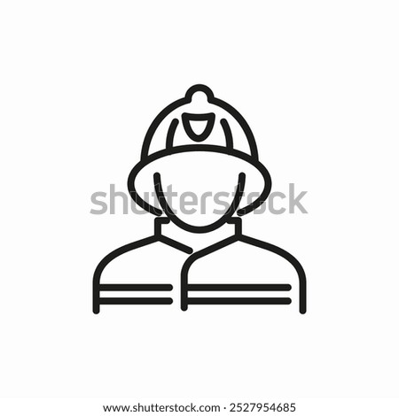 fireman firefighter icon sign vector
