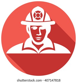 Fireman Flat Icon (fire Fighter)