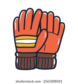 Fireman gloves element vector illustration