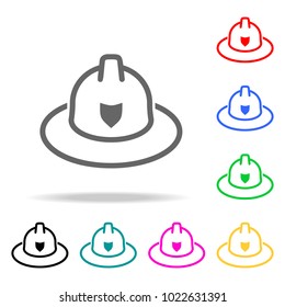 Fireman hat icon. Element firefighters multi colored icons for mobile concept and web apps. Icon for website design and development, app development. Premium icon on white background