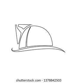 Fireman hat icon. Element of Fireman for mobile concept and web apps icon. Outline, thin line icon for website design and development, app development