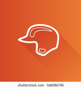 Fireman hat icon in Metro user interface color style. Helmet firefighter equipment