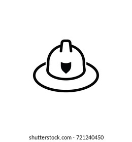 Fireman hat icon on white background