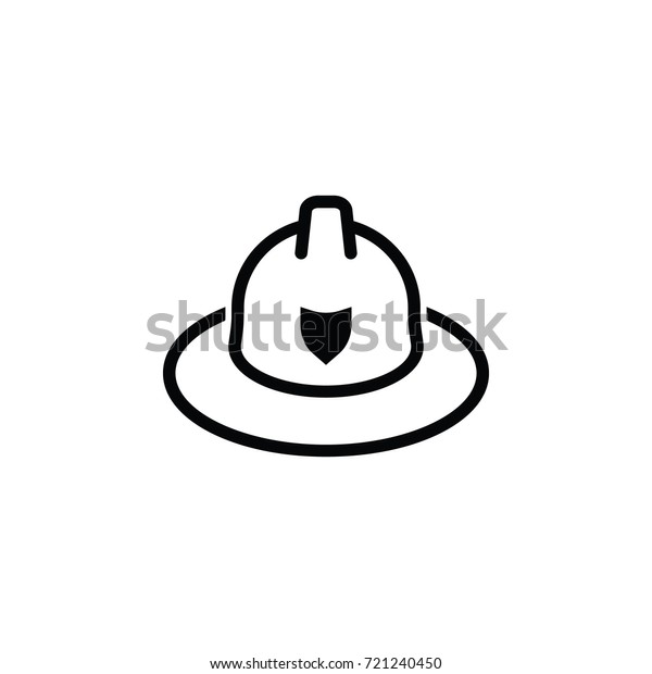 Fireman Hat Icon On White Background Stock Vector Royalty Free 721240450