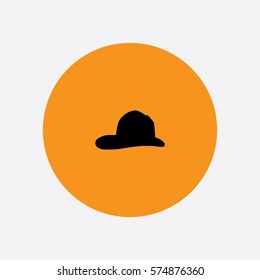 Fireman Hat icon silhouette vector illustration

