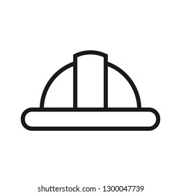 fireman hat. minimal thin line web icon. simple vector illustration outline. concept for infographic, website or app