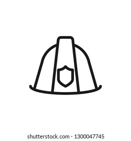 fireman hat. minimal thin line web icon. simple vector illustration outline. concept for infographic, website or app