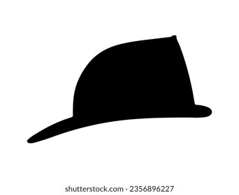 Fireman hat silhouette vector art white background