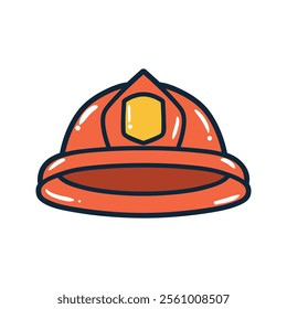 Fireman helmet element vector illustration