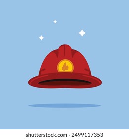 fireman helmet icon. Flat illustration of fire rescue icon for symbol and web