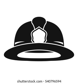 Fireman helmet icon. Simple illustration of fireman helmet vector icon for web