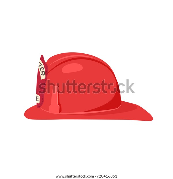 Fireman Helmet Side View Vector Illustration Stock Vector (Royalty Free