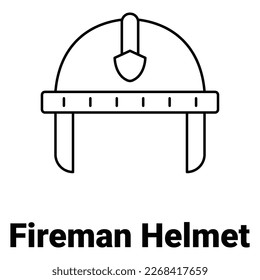 Fireman helmet Vector Icon easily modify

