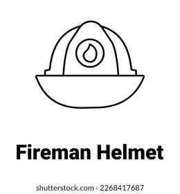 Icono del vector del casco de Fireman

