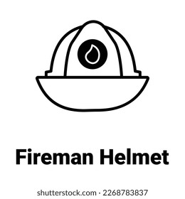 Fireman helmet Vector Icon easily modify

