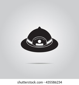 fireman helmet, vector illustration