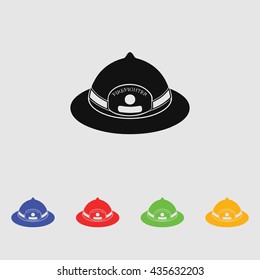 fireman helmet, vector illustration