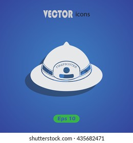 fireman helmet, vector illustration