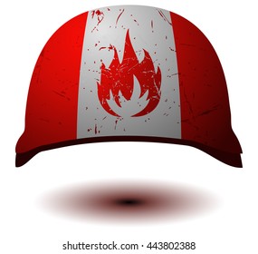 Fireman Helmet, Vector Illustration. 
