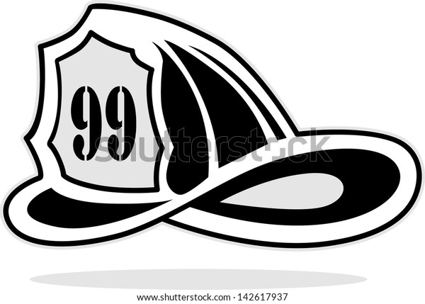 Fireman Helmet Vector Illustration Stock Vector (Royalty Free) 142617937
