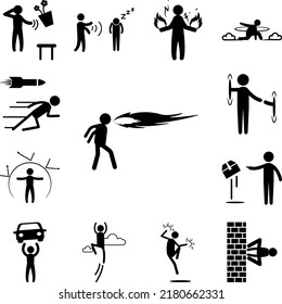 fireman icon in a collection with other items