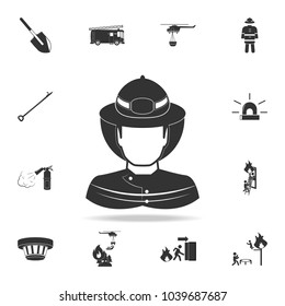 Fireman icon. Detailed set icons of firefighter element icons. Premium quality graphic design. One of the collection icons for websites, web design, mobile app on white background