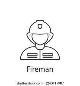 Fireman icon. Element of profession avatar icon for mobile concept and web apps. Detailed Fireman icon can be used for web and mobile