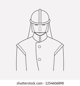 Fireman icon line element. Vector illustration of fireman icon line isolated on clean background for your web mobile app logo design.