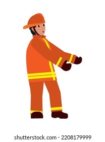 icono del bombero en fondo blanco