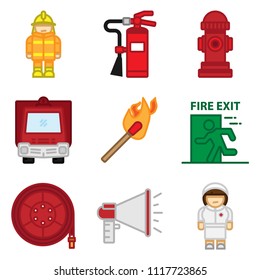 Fireman icon set